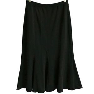 Eileen Fisher Women’s Medium M Black Skirt Midi Viscose Wool Mermaid Trumpet